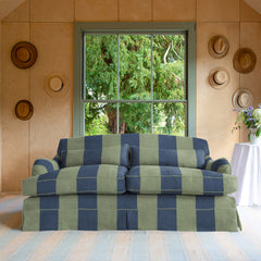 Felix Medium Sofa in Woodland Stripe - Hand Made in USA