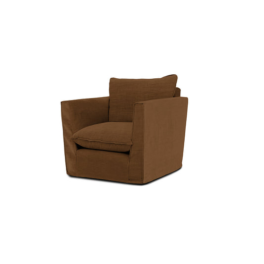 Cocobella Armchair in Beatrice Nutmeg - Hand Made in USA