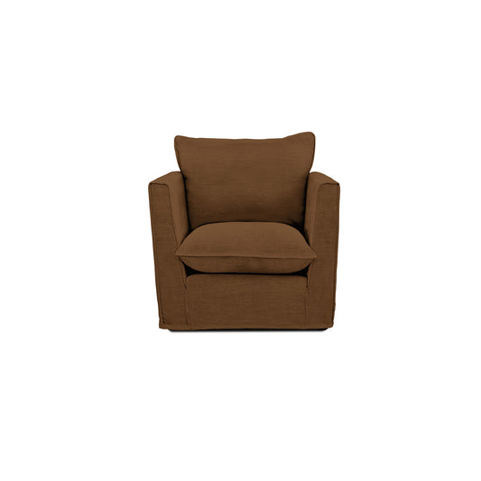 Cocobella Armchair in Beatrice Nutmeg - Hand Made in USA
