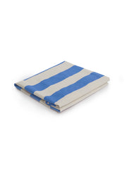 Cocobella Footstool Cover in Cornish Blue Stripe