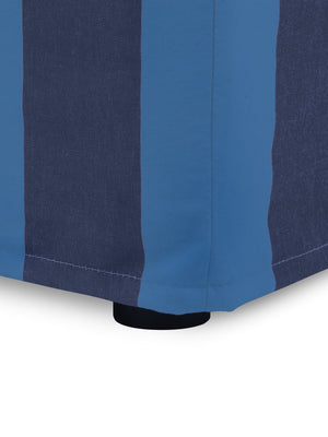 Cocobella Footstool in Coastal Blue Stripe - Hand Made in USA