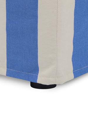 Cocobella Footstool in Cornish Blue Stripe - Hand Made in USA