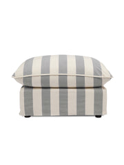 Cocobella Footstool in Garden Grey Stripe