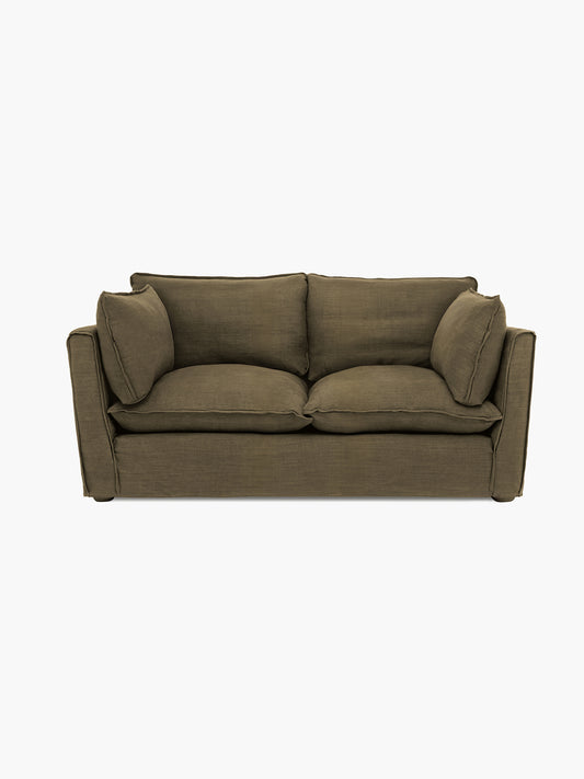 Cocobella 2 Seater Sofa in Beatrice Olive - Hand Made in USA