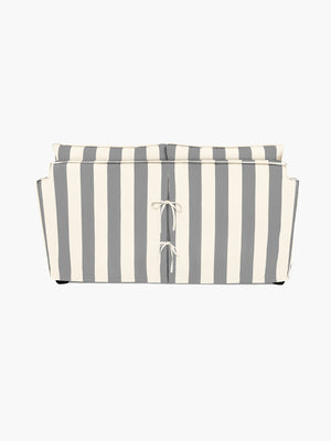 Cocobella 2 Seater Sofa in Garden Grey Stripe - Hand Made in USA
