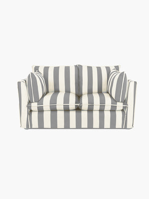 Cocobella 2 Seater Sofa in Garden Grey Stripe - Hand Made in USA