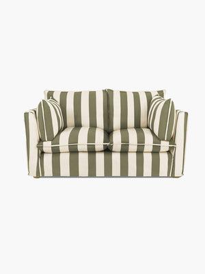 Cocobella 2 Seater Sofa in Spring Green Stripe - Hand Made in USA