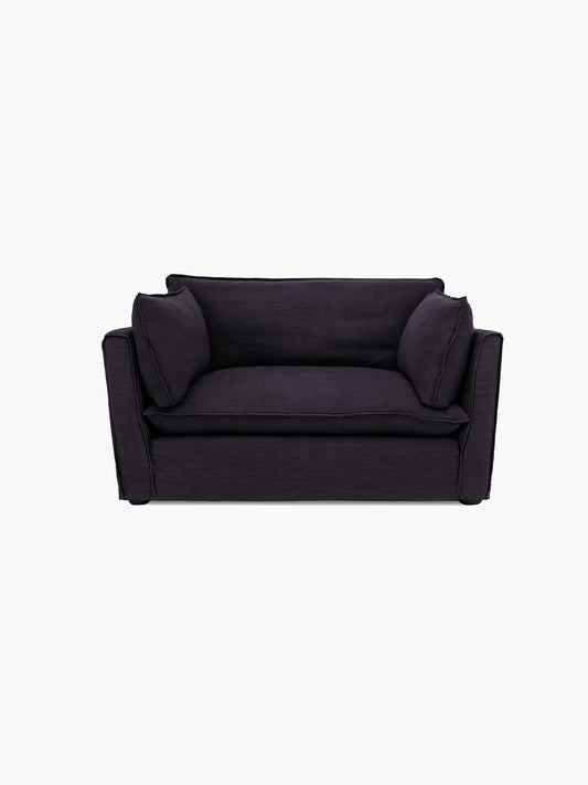 Cocobella Loveseat in Beatrice Midnight - Hand Made in USA