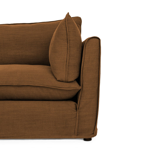 Cocobella Loveseat in Beatrice Nutmeg - Hand Made in USA