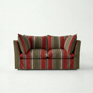 Coco 2 seater sofa with Knife Edge cushion in Las Salinas - Hand Made in USA
