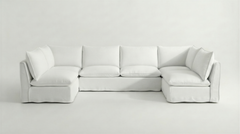 Coco U-Shape Modular Sofa in Customer's Own Material - Handmade to Order in the USA