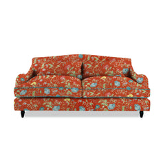 Felix 3 seater sofa in Natural Linen Wildwood Pumpkin - Hand Made in USA