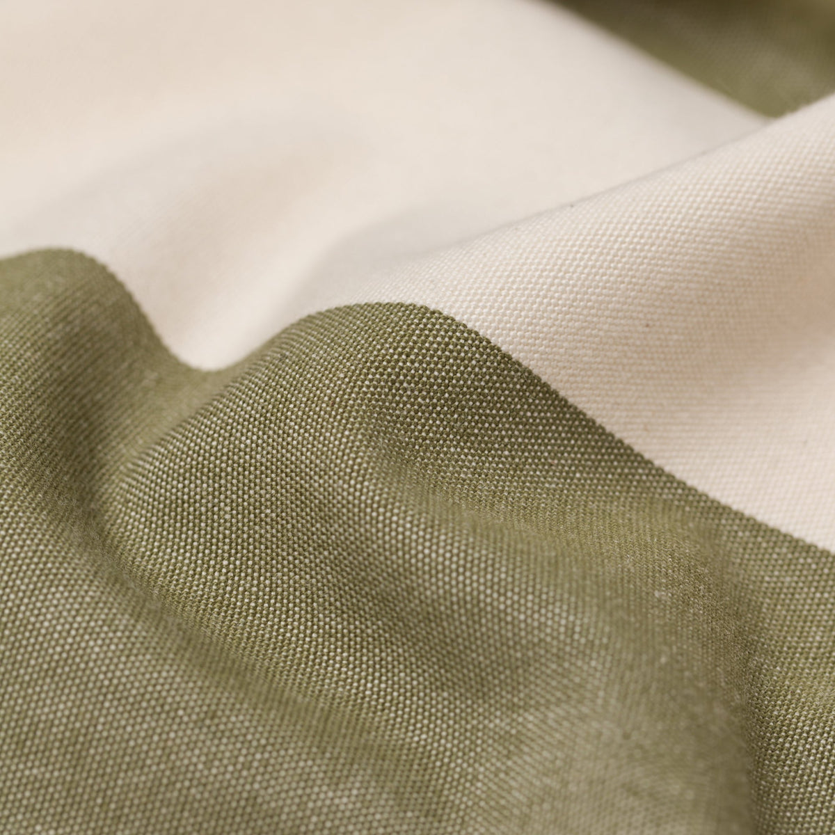 Spring Green Stripe Fabric Per Yard