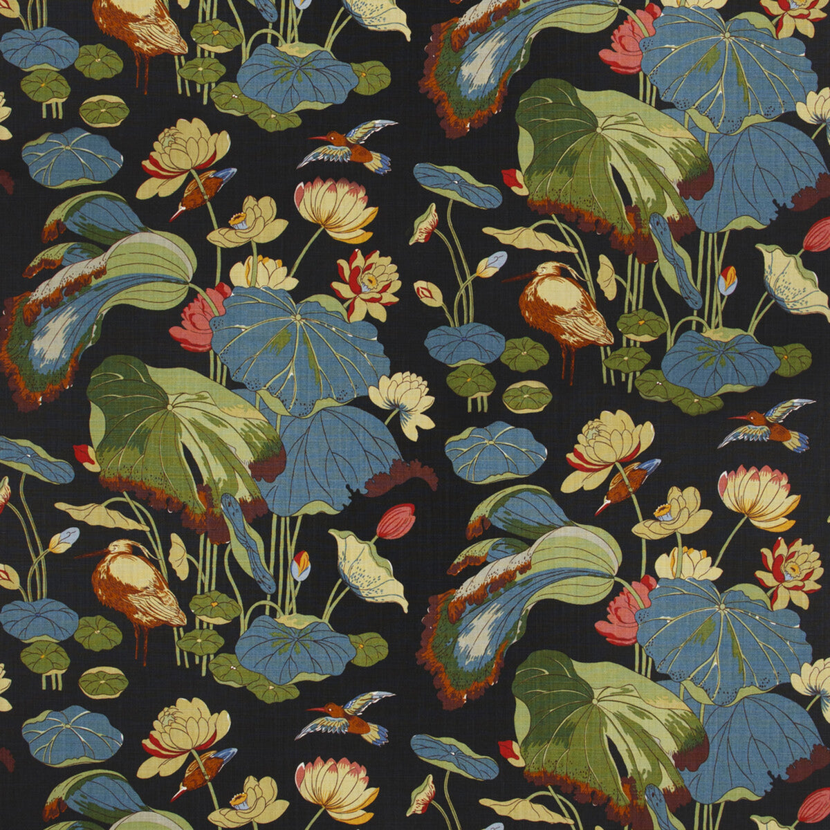 Nympheus Teal/Green Fabric Per Yard