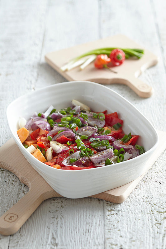 White Porcelain Small Rectangular Roasting Dish