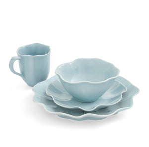 Robins Egg Floret 4 Piece Place Setting