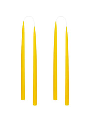 Hand Dipped Taper Candles 35cm - 4 per gift box - Lemon Yellow