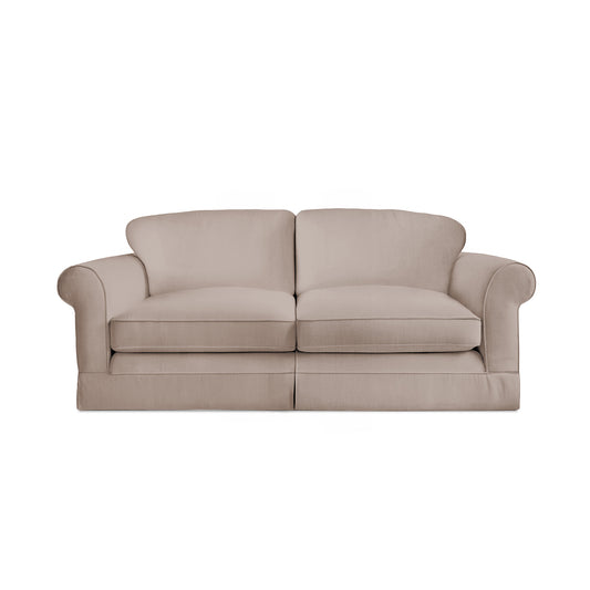 Salthrop Large Sofa with Big Back Cushion in Beatrice Barley - Hand Made in USA