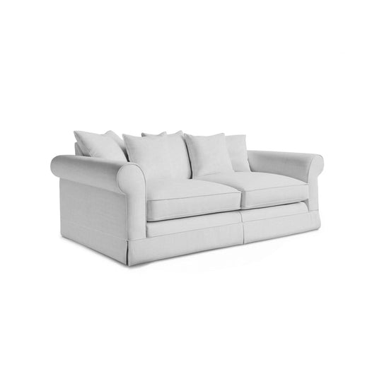 Salthrop Large Sofa with Scatter Cushion in Beatrice Camelia - Hand Made in USA