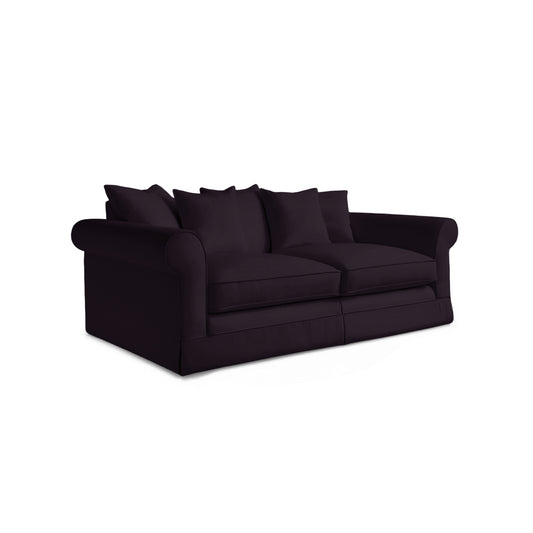 Salthrop Large Sofa with Scatter Cushion in Beatrice Midnight - Hand Made in USA