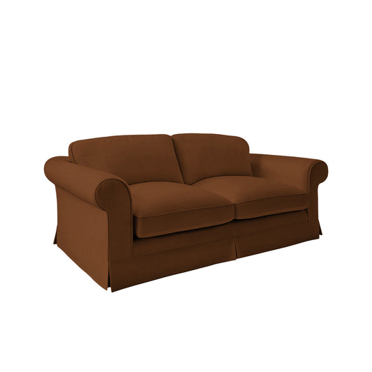 Salthrop Large Sofa with Big Back Cushion in Beatrice Nutmeg - Hand Made in USA