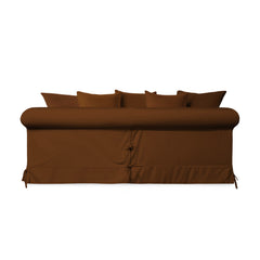 Salthrop Large Sofa with Scatter Cushion in Beatrice Nutmeg - Hand Made in USA