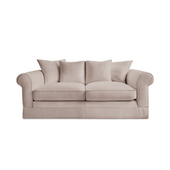 Salthrop Medium Sofa with Scatter Cushion in Beatrice Barley - Hand Made in USA