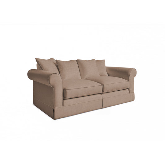 Salthrop Medium Sofa with Scatter Cushion in Beatrice Barley - Hand Made in USA