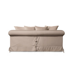 Salthrop Medium Sofa with Scatter Cushion in Beatrice Barley - Hand Made in USA