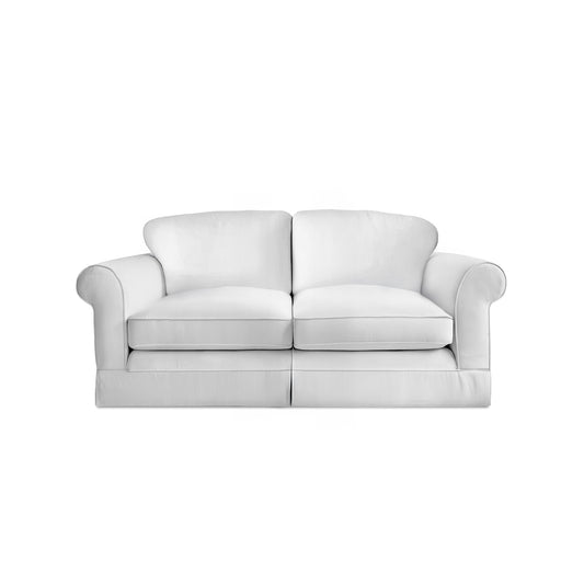 Salthrop Medium Sofa with Big Back Cushion in Beatrice Camelia - Hand Made in USA