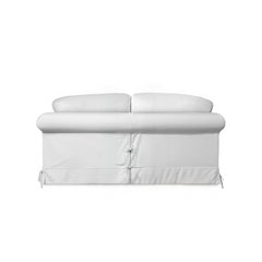Salthrop Medium Sofa with Big Back Cushion in Beatrice Camelia - Hand Made in USA