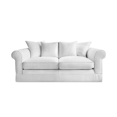 Salthrop Medium Sofa with Scatter Cushion in Beatrice Camelia - Hand Made in USA