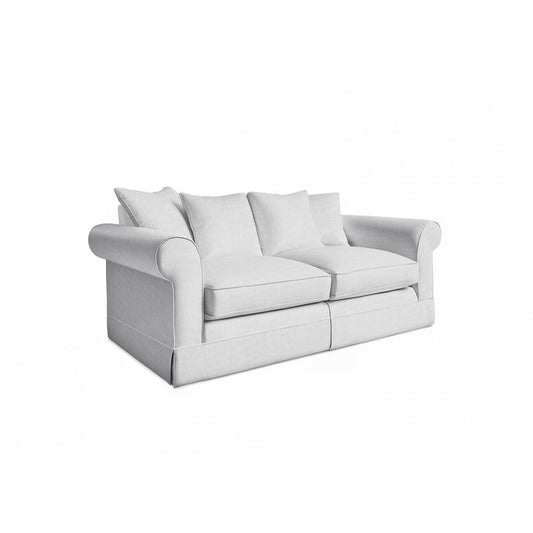 Salthrop Medium Sofa with Scatter Cushion in Beatrice Camelia - Hand Made in USA
