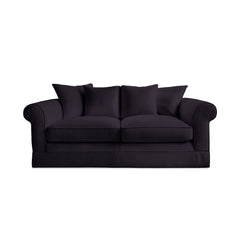 Salthrop Medium Sofa with Scatter Cushion in Beatrice Midnight - Hand Made in USA