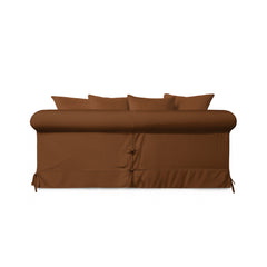 Salthrop Medium Sofa with Scatter Cushion in Beatrice Nutmeg - Hand Made in USA