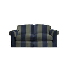Salthrop Medium Sofa with Big Back Cushion in Woodland Stripe - Hand Made in USA
