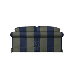 Salthrop Medium Sofa with Big Back Cushion in Woodland Stripe - Hand Made in USA