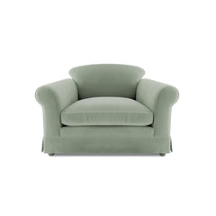 Salthrop Small Sofa with Big Back Cushions in Dove Linen  - Hand Made in USA