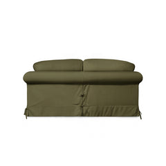 Salthrop Medium Sofa with Big Back Cushion in Beatrice Olive - Hand Made in USA
