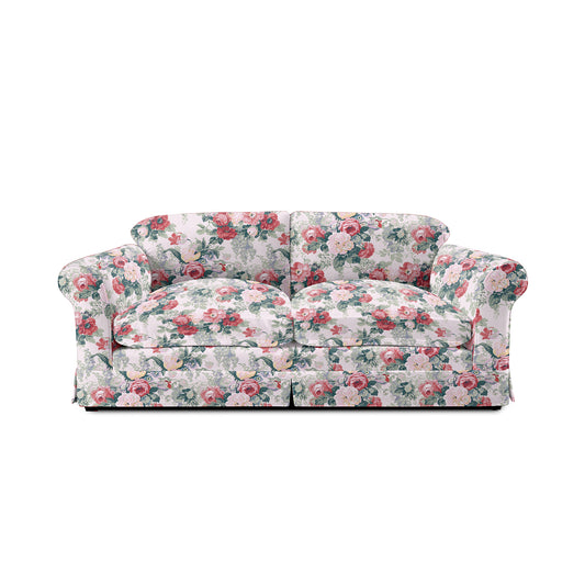 Salthrop Large Sofa with Big Back Cushions in English Garden Classic Rose - Hand Made in USA