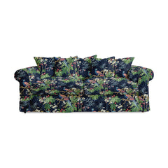 Salthrop Large Sofa with Scatter Cushions in Belleville Navy - Hand Made in USA