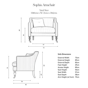 Sophia Armchair in Customer's Own Material - USA Edition