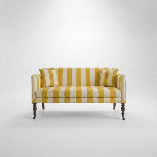 Sophia 2 seater sofa in Dandelion Stripe - USA Edition