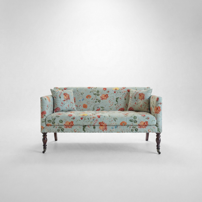 Sophia 2 seater sofa in Wildwood Duck Egg - USA Edition