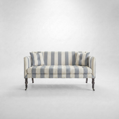 Sophia 2 seater sofa in Garden Grey Stripe - USA Edition