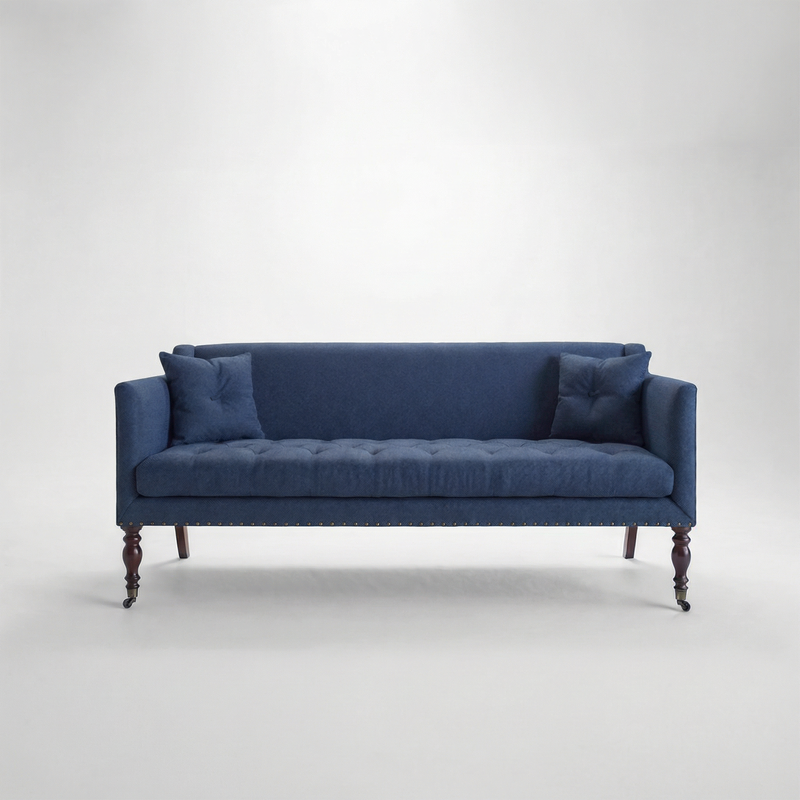 Sophia 3 seater sofa in Cotton Linen Inkspot - USA Edition