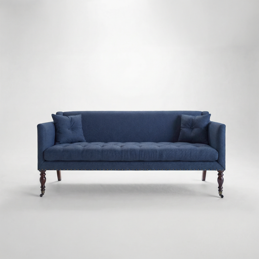 Sophia 3 seater sofa in Cotton Linen Inkspot - USA Edition