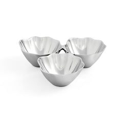 Alloy Floret 3 Part Condiment Tray