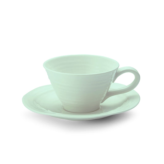 Celadon Teacup & Saucer - Set of 4