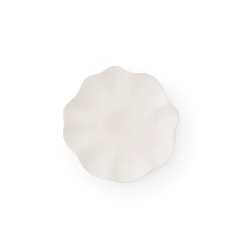 Cream Floret Salad Plate - Set of 4